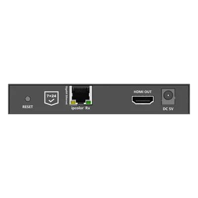 Receptor HDMI IP / 4K@60Hz / Cero Latencia / Extensión 100 m (328.1 ft) / Cat 6/6a/7 / Audio 7.1 / IR Bidireccional / ARC / HDMI Loop Out