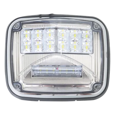 Luz de Advertencia LED / 6 LEDs Ultra Brillantes / 11 Patrones de Destello / IP67 / 12-30 VCC / 7.9" x 6.3" (20.1 x 16 cm) / Luz de Trabajo Blanca Integrada