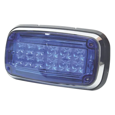 Luz de Advertencia LED / 12 LEDs / 11 Patrones de Destello / IP67 / 12-30 VCC / 170 x 134 x 64.5 mm