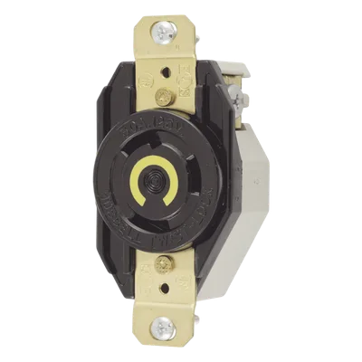 Receptáculo Industrial de Media Vuelta / 30 A / 125 V CA / 2 Polos 3 Hilos / NEMA L5-30R / 3.28 x 1.7 in