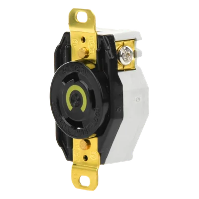 Receptáculo Industrial de Media Vuelta / 30 A / 125 V CA / 2 Polos 3 Hilos / NEMA L5-30R / 3.28 x 1.7 in
