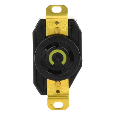 Receptáculo Industrial de Media Vuelta / 30 A / 125 V CA / 2 Polos 3 Hilos / NEMA L5-30R / 3.28 x 1.7 in