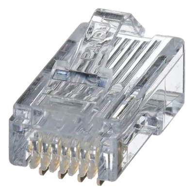 Plug RJ45 / Cat5e / 24-26 AWG / 50 µin Oro / 2500 Ciclos / PoE++ / -10 a 60°C / Paquete 100 pzas
