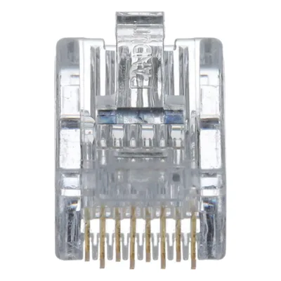 Plug RJ45 / Cat5e / 24-26 AWG / 50 µin Oro / 2500 Ciclos / PoE++ / -10 a 60°C / Paquete 100 pzas