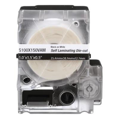 Casete de Etiquetas Autolaminadas / 125 Unidades / 1 x 2.25 Pulgadas (25.4 x 57.2 mm) / Cables 8-4 AWG