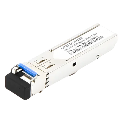 Transceptor SFP+ / 1.25 Gbps / Bidireccional / Monomodo / 20 km / TX 1310 nm RX 1550 nm / LC Simplex