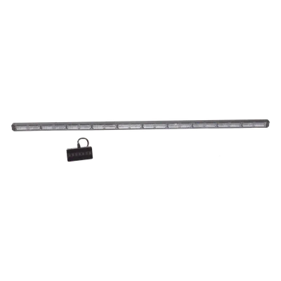 Barra de Luz de Advertencia / 10 Módulos de 6 LED / 49 Pulgadas / Ámbar / 18 Patrones de Destello / 10-30 VCC / 7.2 A / IP Resistente al Agua / Cable 10.5 m (34.4 ft)