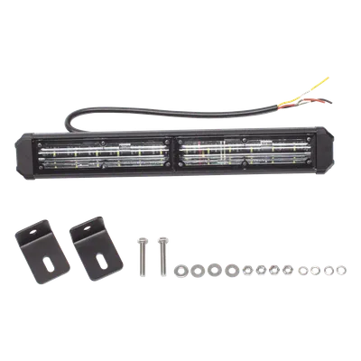 Barra de Luz de Advertencia / 12 LED Gen III / 10 Patrones de Destello / 10.8' (274 mm) / Ámbar / 10-30 VCC / 180°