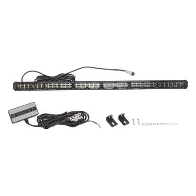 Barra de Luz de Advertencia / 6 Módulos / 24 LED Gen III / 30 Pulgadas (762 mm) / Ámbar / 18 Patrones / 10-30 VCC