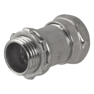 Conector Recto Compresión / Acero Galvanizado / Pared Delgada 1" / 48.26 mm (1.9 in) Largo / 41.65 mm (1.64 in) Diámetro / 0.11 kg (0.26 lb)