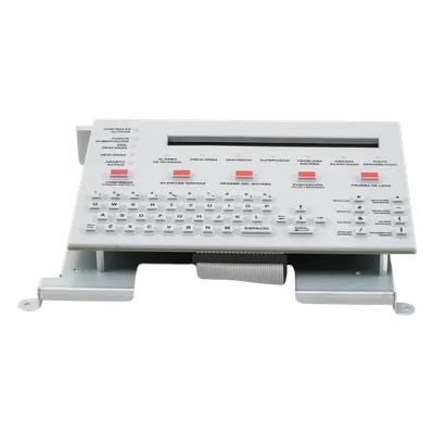 Teclado LCD para Panel de Incendio / Pantalla Retroiluminada 80 Caracteres / Teclado QWERTY / 12 LEDs de Estado / Español / Serie ONYX