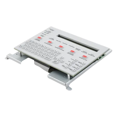 Teclado LCD para Panel de Incendio / Pantalla Retroiluminada 80 Caracteres / Teclado QWERTY / 12 LEDs de Estado / Español / Serie ONYX