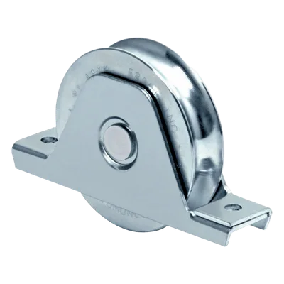 Rueda para Puerta Corrediza / 14 cm / Acero Galvanizado / Fijación Inferior / Carga 420 kg