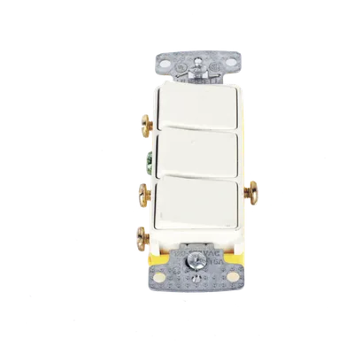 Interruptor Residencial / 15 A / 120 V CA / 3 Polos Unipolares / Cableado Lateral / 49 pies