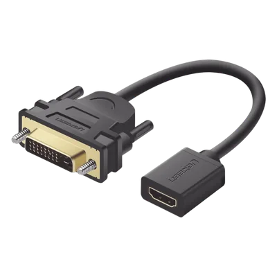 Adaptador DVI Macho a HDMI Hembra / Bidireccional / 1080P@60Hz / Cable 22 cm (8.66 in) / Triple Blindaje