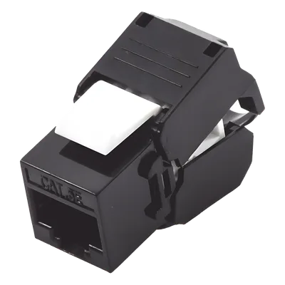 Módulo Jack Keystone / Cat5e / Toolless / Terminación 180° / UTP / 1 Puerto / Color Negro