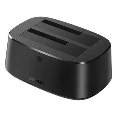 Estación de Acoplamiento Doble Bahía / USB 3.0 / SATA III / Clonación Offline / 12 TB / UASP / 12V 3A
