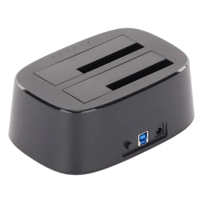 Estación de Acoplamiento Doble Bahía / USB 3.0 / SATA III / Clonación Offline / 12 TB / UASP / 12V 3A