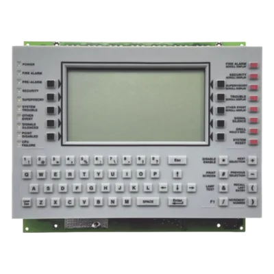 Anunciador de Control de Red / Pantalla LCD 640 Caracteres / Teclado QWERTY / 11 LEDs de Estado / 4 Relés Form-C / Compatible Serie ONYX