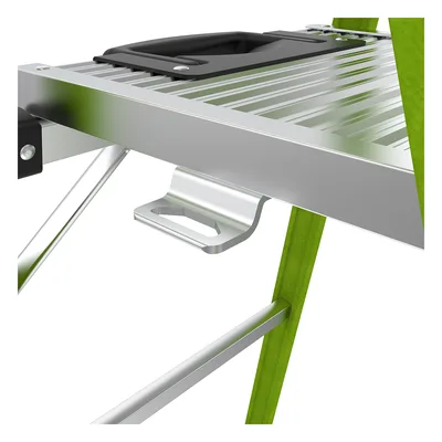Escalera de Tijera / Fibra de Vidrio y Aluminio / 1.8 m (6 ft) / Carga 170 kg / Soporte Superior para Herramientas / Tipo IAA