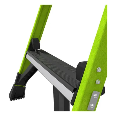 Escalera de Tijera / Fibra de Vidrio y Aluminio / 1.8 m (6 ft) / Carga 170 kg / Soporte Superior para Herramientas / Tipo IAA