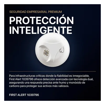 Detector de Humo Autónomo, No Requiere Panel, Con Botón para Silenciar, Sensor por Ionización