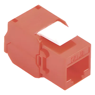 Módulo Jack Keystone / Cat5e / Toolless / Terminación 180° / RJ45 / Sin Blindaje / Color Rojo