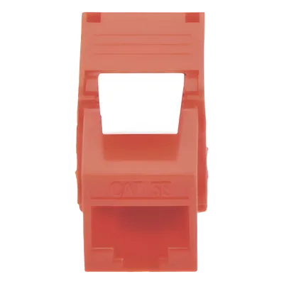 Módulo Jack Keystone / Cat5e / Toolless / Terminación 180° / RJ45 / Sin Blindaje / Color Rojo
