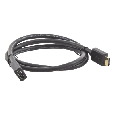 Cable Extensor HDMI / 1 m (3.28 ft) / 4K@60Hz / 3D / HDR / Macho a Hembra / Cobre Estañado / Transmisión Estable