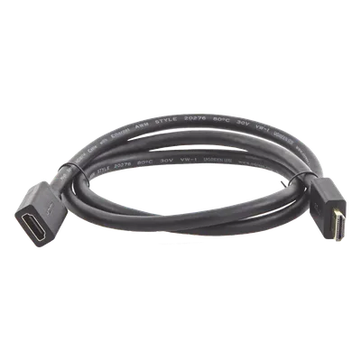 Cable Extensor HDMI / 1 m (3.28 ft) / 4K@60Hz / 3D / HDR / Macho a Hembra / Cobre Estañado / Transmisión Estable