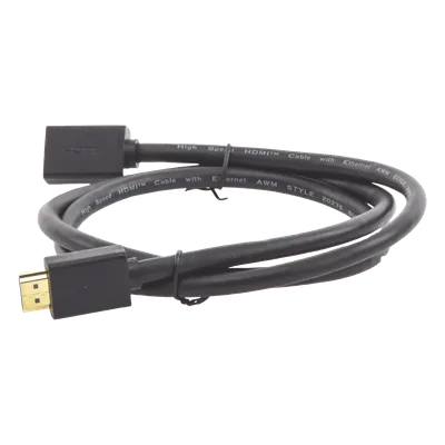 Cable Extensor HDMI / 1 m (3.28 ft) / 4K@60Hz / 3D / HDR / Macho a Hembra / Cobre Estañado / Transmisión Estable