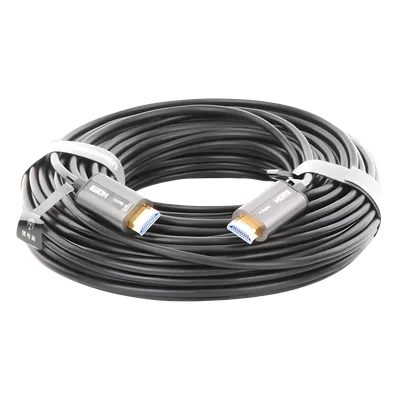 Cable HDMI de 30 Metros (98.43 Pies) por Fibra Óptica 4K@60Hz | Fibra de 4 Núcleos + Cobre EstaÑado de 7 Núcleos | Compatible con HDMI 2.0 | Alta Velocidad 18 Gbps | 3D | HDR | Carcasa de Zinc | Premi