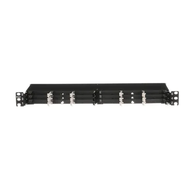 Panel de Distribución de Fibra Óptica / 1 UR / 19" / 144 Fibras / 18 Cassettes HD Flex / 4 Espacios / 1.72" (43.7 mm) Alto