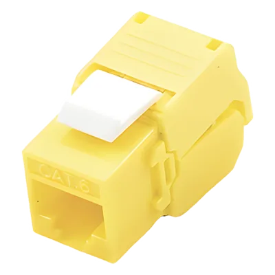 Módulo Jack Keystone / Cat6 / Toolless / Terminación 180° / UTP / Amarillo