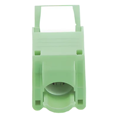 Módulo Jack Keystone / Cat6A / RJ45 Sin Blindaje / Terminación Ángulo 180° / Color Verde / 1 Puerto