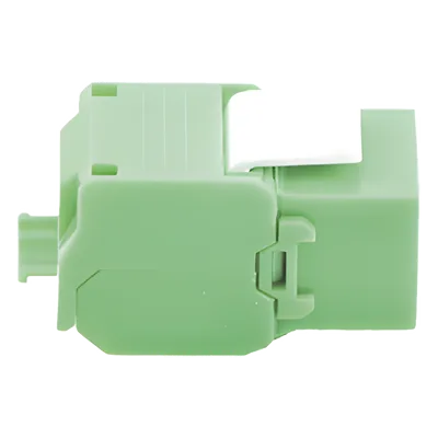 Módulo Jack Keystone / Cat6A / RJ45 Sin Blindaje / Terminación Ángulo 180° / Color Verde / 1 Puerto