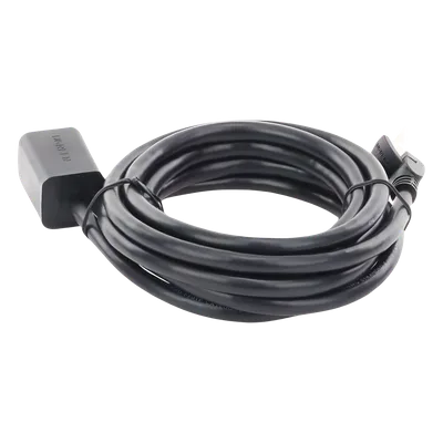 Cable de Extensión Ethernet Cat6 / F/UTP / Macho a Hembra / 2 Metros (6.56 Pies) / 568B / 1000Mbps / 250MHz / Cobre / Negro