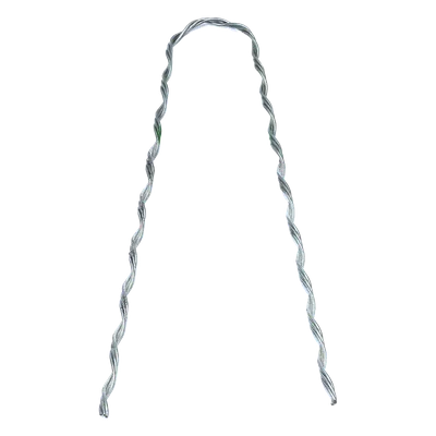 Remate Preformado Retenida / Acero Galvanizado / Cable Figura 8 con Mensajero 3.1 mm / Tensión 1746 kg / Longitud 304.8 mm (12') / Pierna Dispareja