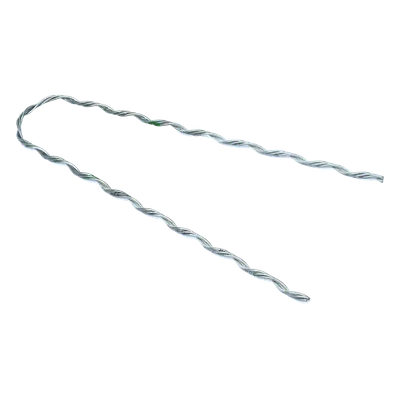 Remate Preformado Retenida / Acero Galvanizado / Cable Figura 8 con Mensajero 3.1 mm / Tensión 1746 kg / Longitud 304.8 mm (12') / Pierna Dispareja