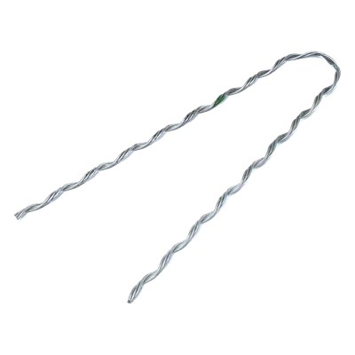 Remate Preformado Retenida / Acero Galvanizado / Cable Figura 8 con Mensajero 3.1 mm / Tensión 1746 kg / Longitud 304.8 mm (12') / Pierna Dispareja