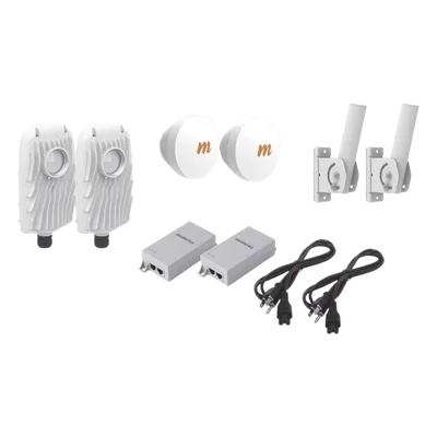 Kit Punto a Punto / 1.5 Gbps / 4.9-6.4 GHz / 16 dBi / 4 km (13,123 pies) / Slant 45°