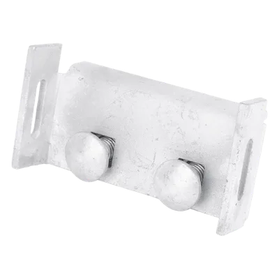 Herraje de Suspensión Tangente / Cable Figura 8 / Poste Concreto o Madera / Acero Galvanizado / Protección UV