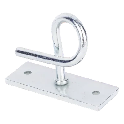 Herraje de Sujeción para Remates Drop / Acero Galvanizado / Tensión 600 N / Ajuste Flexible de Ángulo / Interior o Exterior
