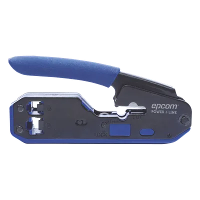 Pinza de Red SLIM / Corte y Terminado RJ45/RJ11 / Diseño Compacto 60% / Acero al Carbón / Mango Ergonómico ABS+TPR