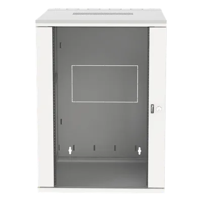 Gabinete de Montaje en Pared / 19in / 18 UR / 762mm (2.5 ft) Profundidad / Ventana de Seguridad / Blanco