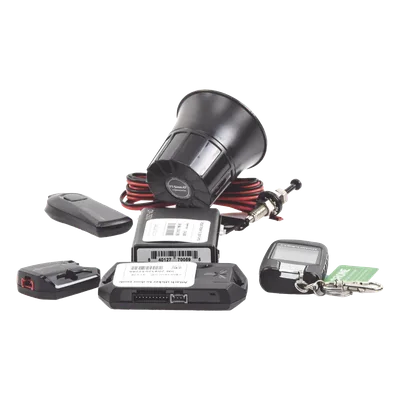 (MONITOREO en APP) Kit de Alarma Vehicular Profesional de 2 vías y control LCD con modulo CM2500 Incluye GPS X1-MAX LTE