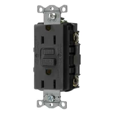Contacto GFCI Auto-verificación / 15 A / 125 V / 2 Polos 3 Hilos / NEMA 5-15R / Grado Comercial