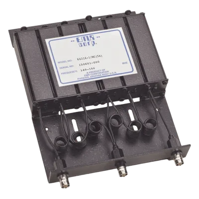 Duplexer de Rechazo de Banda / 140-150 MHz / 4.6-6 MHz Sep. Tx-Rx / 50 W / BNC Hembra / 1.2'x6'x8.5' (3.9'x19.7'x27.9' cm)