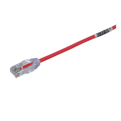 Cable de Parcheo UTP / Cat6 / 28AWG Diámetro Reducido / 0.5 m (1.64 ft) / RJ45 / Rojo