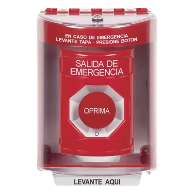 Botón de Emergencia Multipropósito / Cubierta de Policarbonato / Bocina Integrada / 2 Relevadores NO/NC / Operación -40°C a 121°C / Interior y Exterior